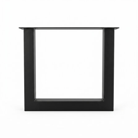 Stalen U-tafelpoten - zwart (RAL 9005) - per SET (2 stuks) - koker: 8x8 cm - breedte: 76 cm - hoogte: 72 cm - zwarte U-poot - gecoat metaal Stalen U-tafelpoten - zwart (RAL 9005) - per SET (2 stuks) - koker: 8x8 cm - breedte: 76 cm - hoogte: 72 cm - zwarte U-poot - gecoat metaal