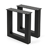 Stalen U bankpoten - zwart (RAL 9005) - per SET (2 stuks) - koker: 6x6 cm - breedte: 36 of 38 cm - zwarte U-poot bankje - gecoat metaal Stalen U bankpoten - zwart (RAL 9005) - per SET (2 stuks) - koker: 6x6 cm - breedte: 36 of 38 cm - zwarte U-poot bankje - gecoat metaal