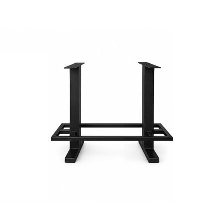 Stalen bartafel onderstel - zwart - 8x8 cm - diverse afmetingen - hoogte: 105 cm - bar tafelonderstel met voetrand - gecoat metaal