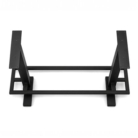 Stalen bartafel onderstel - zwart - 8x8 cm - diverse afmetingen - hoogte: 105 cm - bar tafelonderstel met voetrand - gecoat metaal