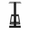 Stalen bartafel onderstel - zwart - 8x8 cm - diverse afmetingen - hoogte: 105 cm - bar tafelonderstel met voetrand - gecoat metaal