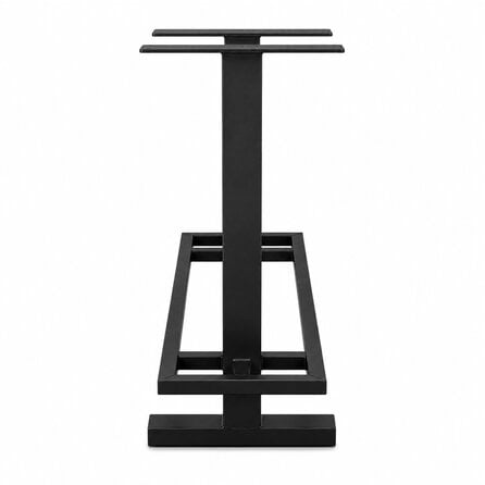 Stalen bartafel onderstel - zwart - 8x8 cm - diverse afmetingen - hoogte: 105 cm - bar tafelonderstel met voetrand - gecoat metaal