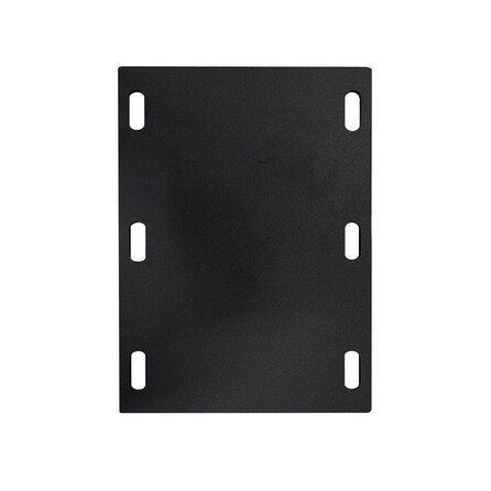 Stalen V-poot onderstel - zwart (RAL 9005)- koker: 5x15 cm - 60x120 cm - hoogte: 73 cm - V-tafelonderstel met voetplaat - gecoat metaal