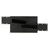 Stalen V-poot onderstel - zwart (RAL 9005)- koker: 5x15 cm - 60x120 cm - hoogte: 73 cm - V-tafelonderstel met voetplaat - gecoat metaal