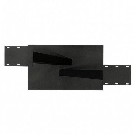 Stalen V-poot onderstel - zwart (RAL 9005)- koker: 5x15 cm - 60x120 cm - hoogte: 73 cm - V-tafelonderstel met voetplaat - gecoat metaal