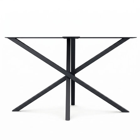 Stalen mikado matrixpoot - zwart (RAL 9005) -  70x140 of 70x180 cm - hoogte: 73 cm - mikado matrix tafelonderstel - gecoat metaal