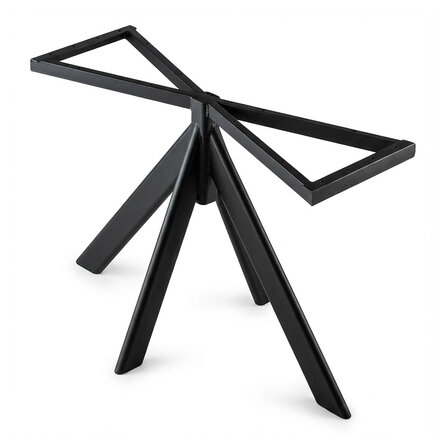Stalen pyramide poot / tafelonderstel - zwart (RAL 9005) -  78x138 of 78x180 cm - hoogte: 73 cm - viervoet tafelonderstel - gecoat metaal