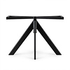 Stalen pyramide poot / tafelonderstel - zwart (RAL 9005) -  78x138 of 78x180 cm - hoogte: 73 cm - viervoet tafelonderstel - gecoat metaal