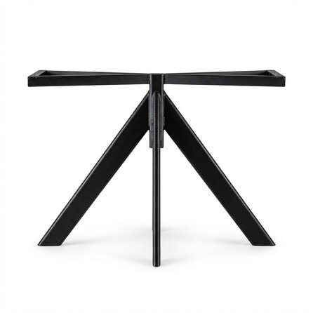 Stalen pyramide poot / tafelonderstel - zwart (RAL 9005) -  78x138 of 78x180 cm - hoogte: 73 cm - viervoet tafelonderstel - gecoat metaal