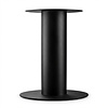 Stalen kolompoot onderstel - zwart (RAL 9005) - 22 cm (kolom) - 60 cm (grondplaat) - hoogte: 72 cm - kolomvoet tafelonderstel - gecoat metaal