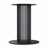 Stalen kolompoot onderstel - zwart (RAL 9005) - 22 cm (kolom) - 60 cm (grondplaat) - hoogte: 72 cm - kolomvoet tafelonderstel - gecoat metaal