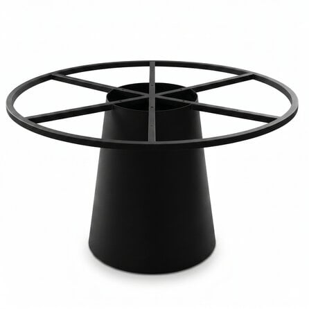 Stalen pilaar onderstel met frame - zwart - 65 cm - hoogte: 74 cm - tafelonderstel met frame van 100, 120 of 140 cm - gecoat metaal