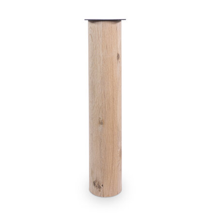 Ronde eiken tafelpoten - per SET (4 stuks) - diameter: 12 cm - 72,5 cm hoog - "losse" ronde tafelpoten - rustiek eikenhout (B/C), verlijmd