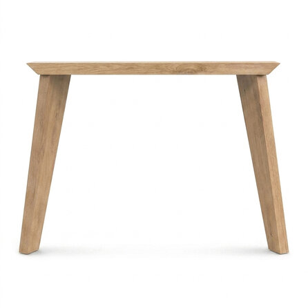 Eiken tafelpoten schuin - per SET (2 stuks) - taps (7-13x4 cm) - breedte: 80 cm - hoogte: 73 cm - (eetkamer)tafel poot - rustiek eikenhout (B/C)