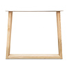 Eiken trapeze tafelpoten - per SET (2 stuks) - 4x8 cm - breedte: 90 cm - hoogte: 72 cm - trapezium poot (eetkamer)tafel - rustiek eikenhout (B/C)
