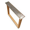 Eiken trapeze tafelpoten - per SET (2 stuks) - 4x8 cm - breedte: 90 cm - hoogte: 72 cm - trapezium poot (eetkamer)tafel - rustiek eikenhout (B/C)