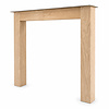 Eiken N tafelpoten - per SET (2 stuks) - 8x8 cm - breedte: 80 cm - hoogte: 73 cm - N-poot (eetkamer)tafel - rustiek eikenhout (B/C)