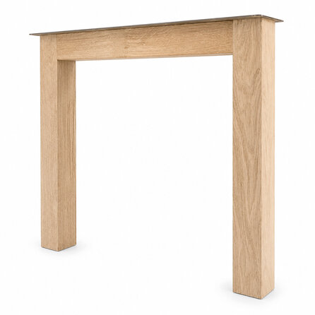 Eiken N tafelpoten - per SET (2 stuks) - 8x8 cm - breedte: 80 cm - hoogte: 73 cm - N-poot (eetkamer)tafel - rustiek eikenhout (B/C)