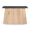 Eiken kegel onderstel - afmetingen: 90x45 cm of 113x55 cm - 73 cm hoog - cone tafelonderstel - rustiek eikenhout (B/C)