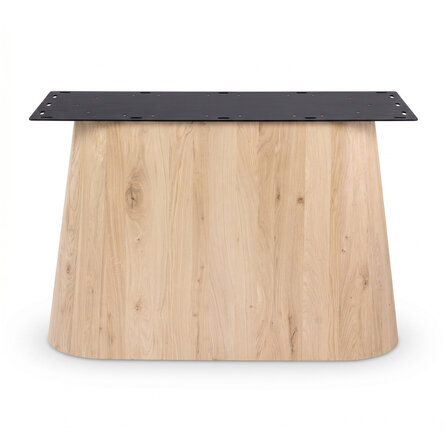 Eiken kegel onderstel - afmetingen: 90x45 cm of 113x55 cm - 73 cm hoog - cone tafelonderstel - rustiek eikenhout (B/C)