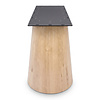 Eiken kegel onderstel - afmetingen: 90x45 cm of 113x55 cm - 73 cm hoog - cone tafelonderstel - rustiek eikenhout (B/C)