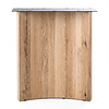 Eiken boogpoten - per SET (2 stuks) - 2,5 cm (massief) - breedte: 70 cm - hoogte: 75 cm - gebogen eiken paneelpoot - rustiek eikenhout (B/C)