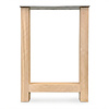 Eiken bartafel H-poten - per SET (2 stuks) - 8x8 cm - breedte: 71 cm - hoogte: 100 cm - H-statafel poot- rustiek eikenhout (B/C)