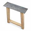 Eiken bartafel A-poten - per SET (2 stuks) - 8x8 cm - breedte: 69 cm - hoogte: 100 cm - A-statafel poot- rustiek eikenhout (B/C)