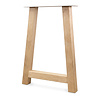 Eiken bartafel A-poten - per SET (2 stuks) - 8x8 cm - breedte: 69 cm - hoogte: 100 cm - A-statafel poot- rustiek eikenhout (B/C)