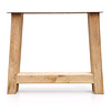 Eiken A tafelpoten schuin - per SET (2 stuks) - 10x10 cm - breedte: 90 cm - hoogte: 73 cm - A-poot (eetkamer)tafel - rustiek eikenhout (B/C)