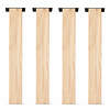 Eiken blokpoten - 10x10 cm - per SET (4 stuks, los) - hoogte: 72 cm - "losse" blok tafelpoten - rustiek eikenhout (B/C), verlijmd