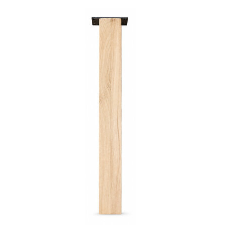 Eiken blokpoten - 8x8 cm - per SET (4 stuks, los) - hoogte: 72 cm - "losse" blok tafelpoten - rustiek eikenhout (B/C), verlijmd