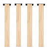 Eiken blokpoten - 8x8 cm - per SET (4 stuks, los) - hoogte: 72 cm - "losse" blok tafelpoten - rustiek eikenhout (B/C), verlijmd