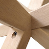 Eiken salontafel matrixpoot - 6x6 cm - 60x90 cm cm - hoogte: 36,5 cm -  salon matrix/spinpoot tafelonderstel - rustiek eikenhout (B/C)