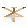 Eiken salontafel matrixpoot - 6x6 cm - 60x90 cm cm - hoogte: 36,5 cm -  salon matrix/spinpoot tafelonderstel - rustiek eikenhout (B/C)