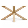 Eiken matrixpoot - 10x10 cm - 70x140, 70x160 of 70x180 cm - hoogte: 72 cm - matrix/spinpoot tafelonderstel - rustiek eikenhout (B/C)