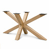 Eiken matrixpoot - 10x10 cm - 70x140, 70x160 of 70x180 cm - hoogte: 72 cm - matrix/spinpoot tafelonderstel - rustiek eikenhout (B/C)