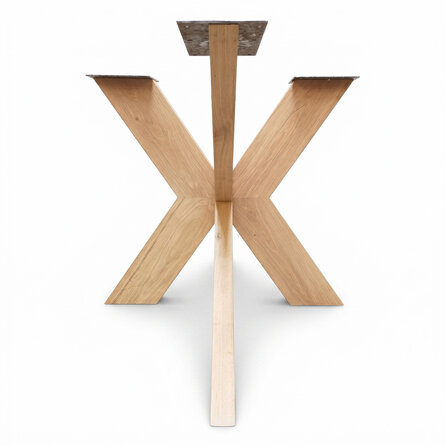 Eiken matrixpoot - 5x15 cm - 70x140 cm - hoogte: 72 cm - matrix/spinpoot tafelonderstel - rustiek eikenhout (B/C)