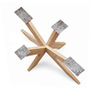 Eiken matrixpoot - 5x15 cm - 70x140 cm - hoogte: 72 cm - matrix/spinpoot tafelonderstel - rustiek eikenhout (B/C)