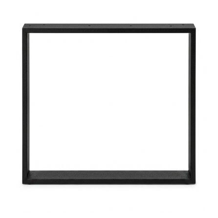 Stalen U-tafelpoten - zwart (RAL 9005) - per SET (2 stuks) - koker: 2x8 cm - breedte: 80 cm - hoogte: 72 cm - zwarte U-poot - gecoat metaal