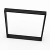 Stalen U-tafelpoten - zwart (RAL 9005) - per SET (2 stuks) - koker: 2x8 cm - breedte: 80 cm - hoogte: 72 cm - zwarte U-poot - gecoat metaal