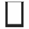 Stalen bartafel U-poten - zwart (RAL 9005) - per SET (2 stuks) - koker: 10x10 cm - breedte: 78 cm - hoogte: 105 cm - zwarte U-statafel poot - gecoat metaal