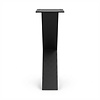 Stalen X poten - zwart (RAL 9005) - per SET (2 stuks) - koker: 8x8 cm - breedte: 55 cm - hoogte: 40 cm - zwarte salon X-tafelpoot - gecoat metaal