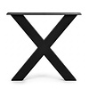 Stalen X-tafelpoten - zwart (RAL 9005) - per SET (2 stuks) - koker: 4x10 cm - breedte: 76 cm - hoogte: 72 cm - zwarte X-poot - gecoat metaal Stalen X-tafelpoten - zwart (RAL 9005) - per SET (2 stuks) - koker: 4x10 cm - breedte: 76 cm - hoogte: 72 cm - zwarte X-poot - gecoat metaal