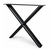 Stalen X-tafelpoten - zwart (RAL 9005) - per SET (2 stuks) - koker: 4x10 cm (afgerond, ovaalachtig) - breedte: 80 cm - hoogte: 73 cm - zwarte X-poot - gecoat metaal Stalen X-tafelpoten - zwart (RAL 9005) - per SET (2 stuks) - koker: 4x10 cm (afgerond, ovaalachtig) - breedte: 80 cm - hoogte: 73 cm - zwarte X-poot - gecoat metaal