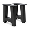 Stalen A bankpoten - zwart (RAL 9005) - per SET (2 stuks) - koker: 8x8 cm - breedte: 38 cm - hoogte: 43 cm - zwarte A-poot bankje - gecoat metaal Stalen A bankpoten - zwart (RAL 9005) - per SET (2 stuks) - koker: 8x8 cm - breedte: 38 cm - hoogte: 43 cm - zwarte A-poot bankje - gecoat metaal