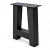 Stalen A bankpoten - zwart (RAL 9005) - per SET (2 stuks) - koker: 8x8 cm - breedte: 38 cm - hoogte: 43 cm - zwarte A-poot bankje - gecoat metaal Stalen A bankpoten - zwart (RAL 9005) - per SET (2 stuks) - koker: 8x8 cm - breedte: 38 cm - hoogte: 43 cm - zwarte A-poot bankje - gecoat metaal