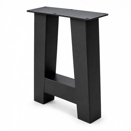 Stalen A bankpoten - zwart (RAL 9005) - per SET (2 stuks) - koker: 8x8 cm - breedte: 38 cm - hoogte: 43 cm - zwarte A-poot bankje - gecoat metaal Stalen A bankpoten - zwart (RAL 9005) - per SET (2 stuks) - koker: 8x8 cm - breedte: 38 cm - hoogte: 43 cm - zwarte A-poot bankje - gecoat metaal
