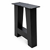 Stalen A bankpoten - zwart (RAL 9005) - per SET (2 stuks) - koker: 8x8 cm - breedte: 38 cm - hoogte: 43 cm - zwarte A-poot bankje - gecoat metaal Stalen A bankpoten - zwart (RAL 9005) - per SET (2 stuks) - koker: 8x8 cm - breedte: 38 cm - hoogte: 43 cm - zwarte A-poot bankje - gecoat metaal