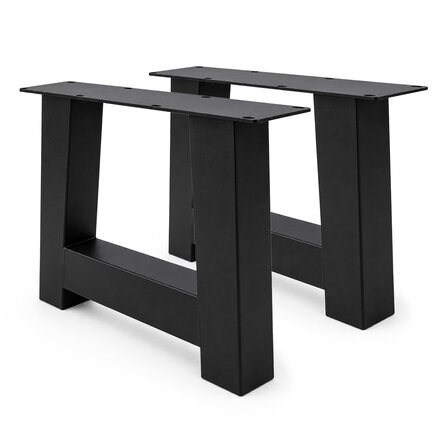 Stalen A poten - zwart (RAL 9005) - per SET (2 stuks) - koker: 8x8 cm - breedte: 55 cm - hoogte: 40 cm - zwarte salon A-tafelpoot - gecoat metaal Stalen A poten - zwart (RAL 9005) - per SET (2 stuks) - koker: 8x8 cm - breedte: 55 cm - hoogte: 40 cm - zwarte salon A-tafelpoot - gecoat metaal